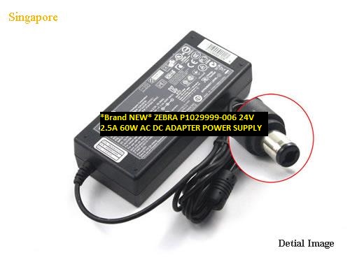 *Brand NEW* ZEBRA 6.3 x 3.0 mm 60W AC DC ADAPTER 24V 2.5A P1029999-006 POWER SUPPLY